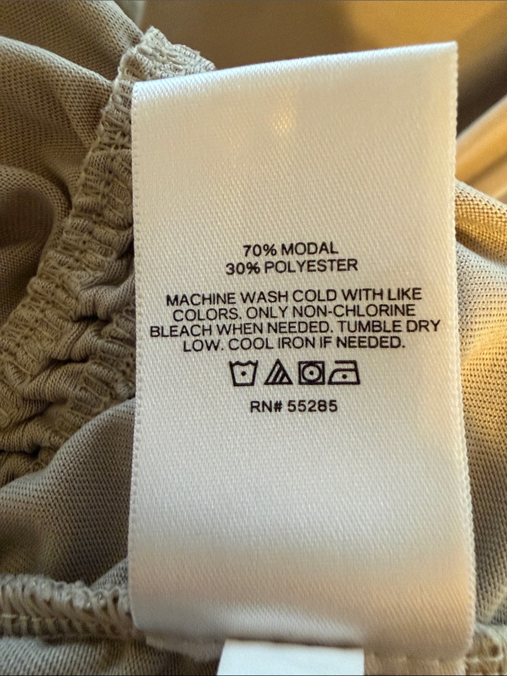 Express Light Beige Ruched Side-Tie Midi Skirt - Picture 7 of 9